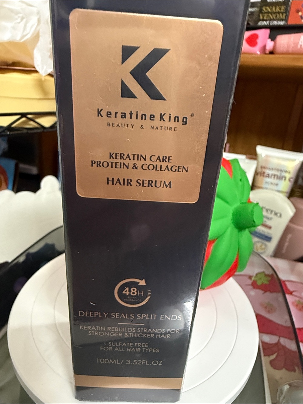Hair Serum - Black with Rose Gold Label